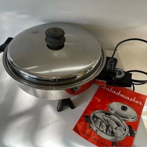 Saladmaster 7817 Stainless Steel Oil Core 11” Electric Skillet With Vapo Lid